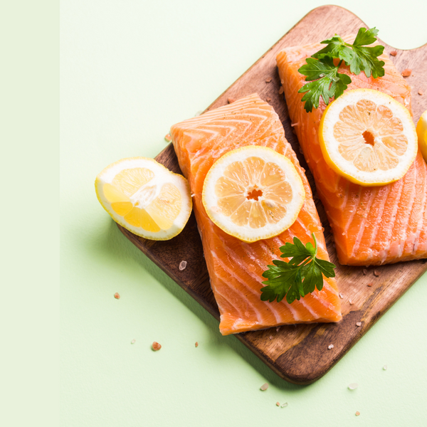 Receta saludable de salmón al horno.